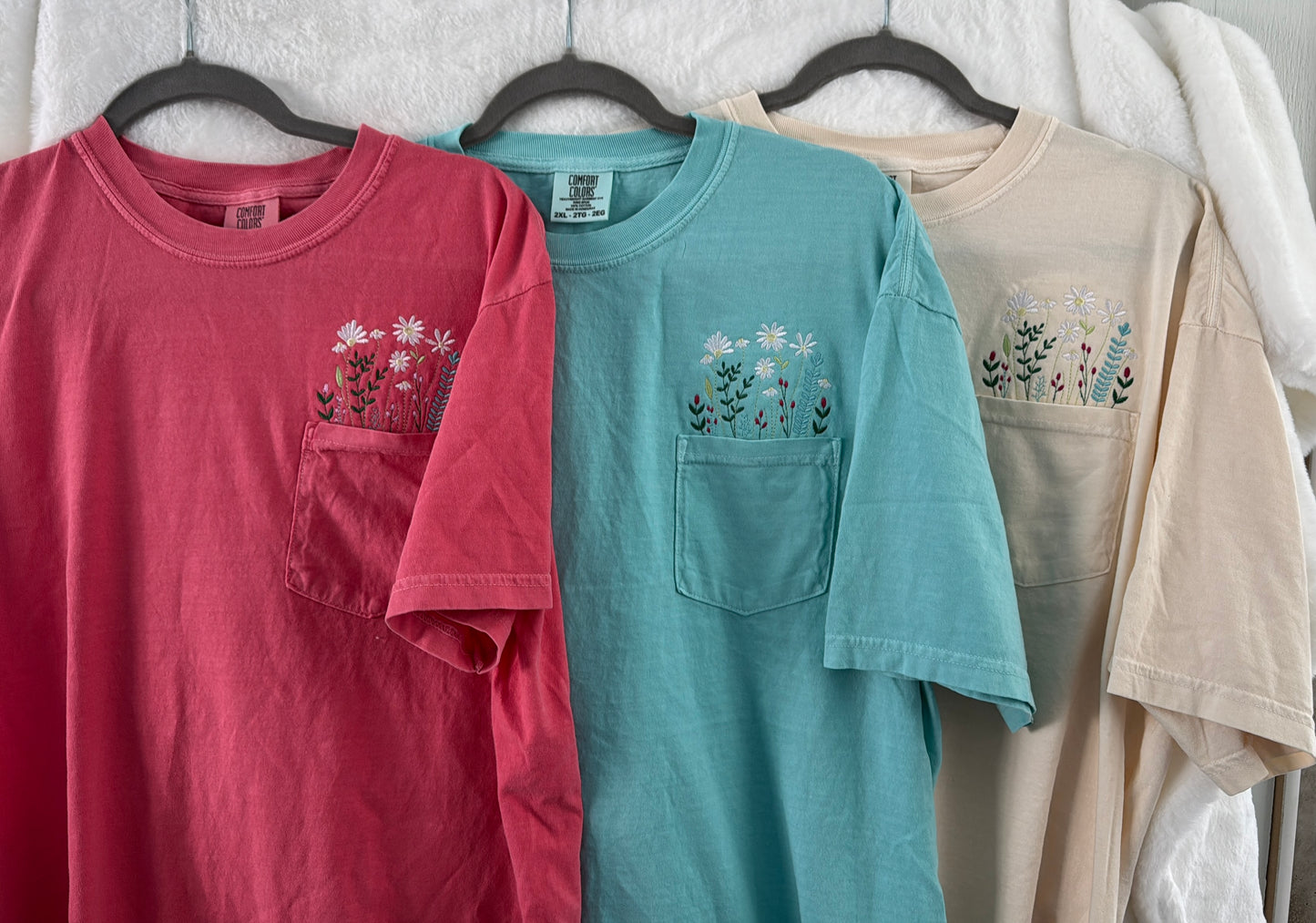 Floral Pocket Comfort Color Tee