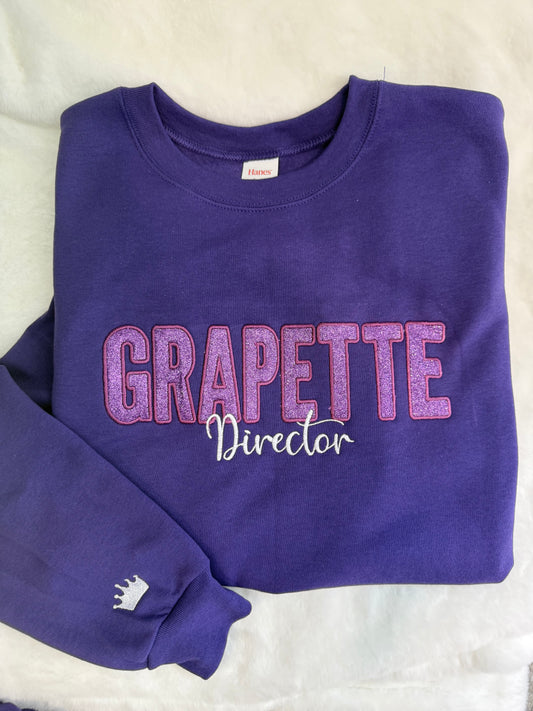 Grapette Crewneck w/ Glitter Vinyl