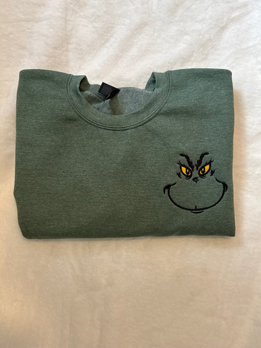 Grinch Face Crewneck