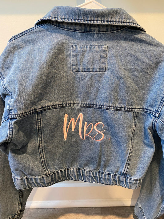 Custom Bride Jean Jacket