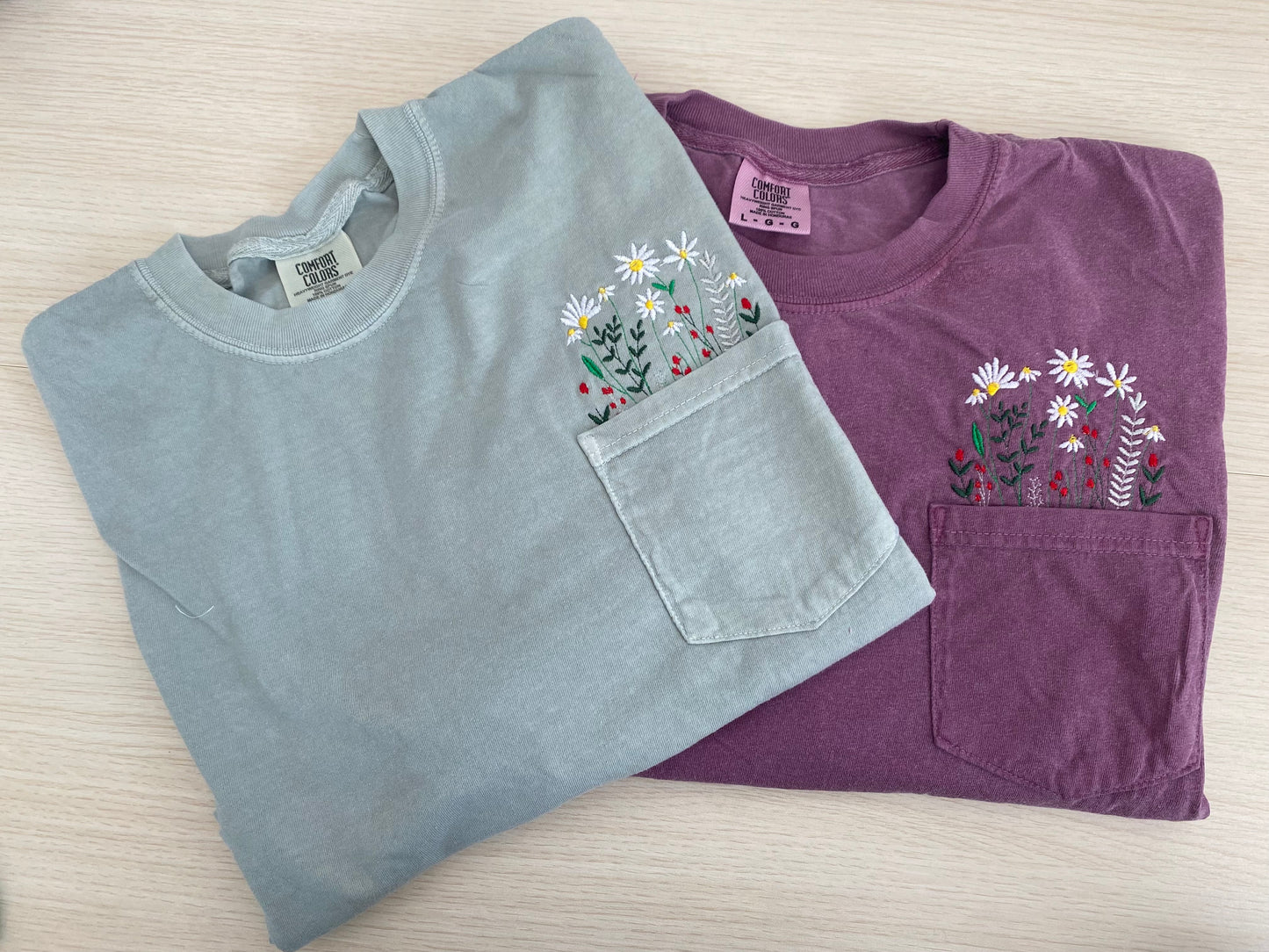 Floral Pocket Comfort Color Tee
