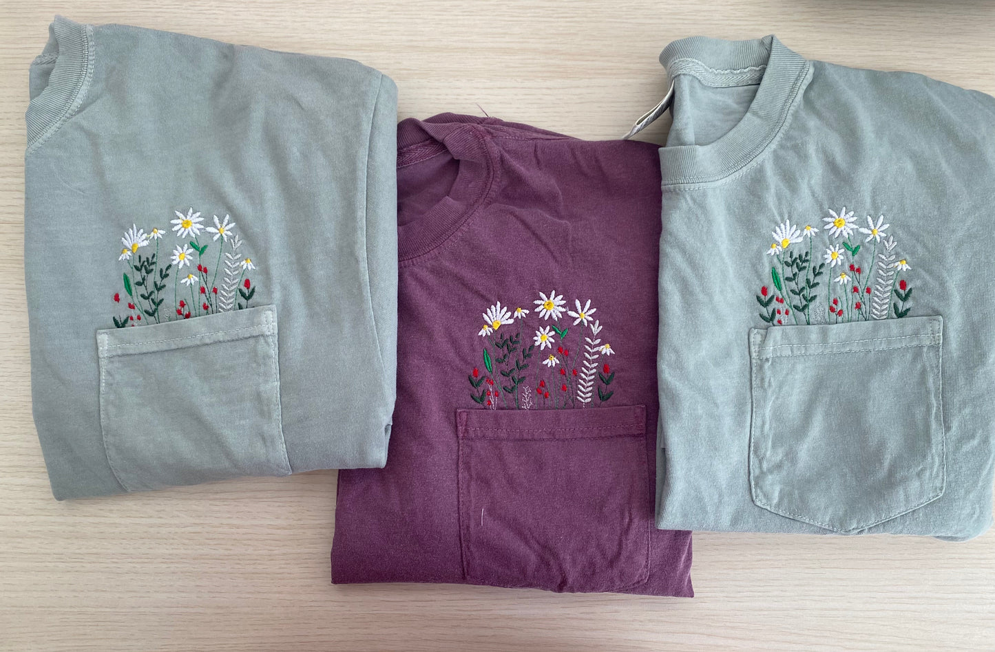 Floral Pocket Comfort Color Tee