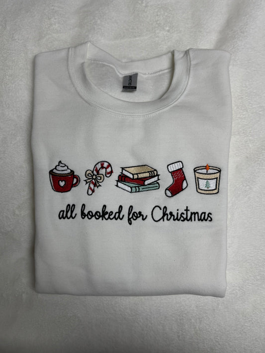 All Booked For Christmas Crewneck
